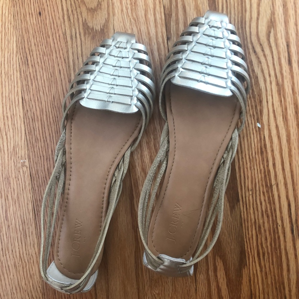 NEW J. Crew Factory Gold Woven Sandals